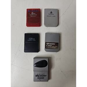 Lot Of 5 Memory Cards for Sony PlayStation Inc Unbranded, OEM, SCPH-10020 MORE